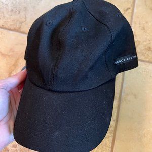 Grace Eleyae Black Ball Cap- Satin Lined